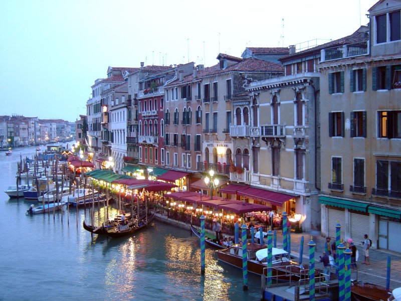 venice italy from the rialto bridge
