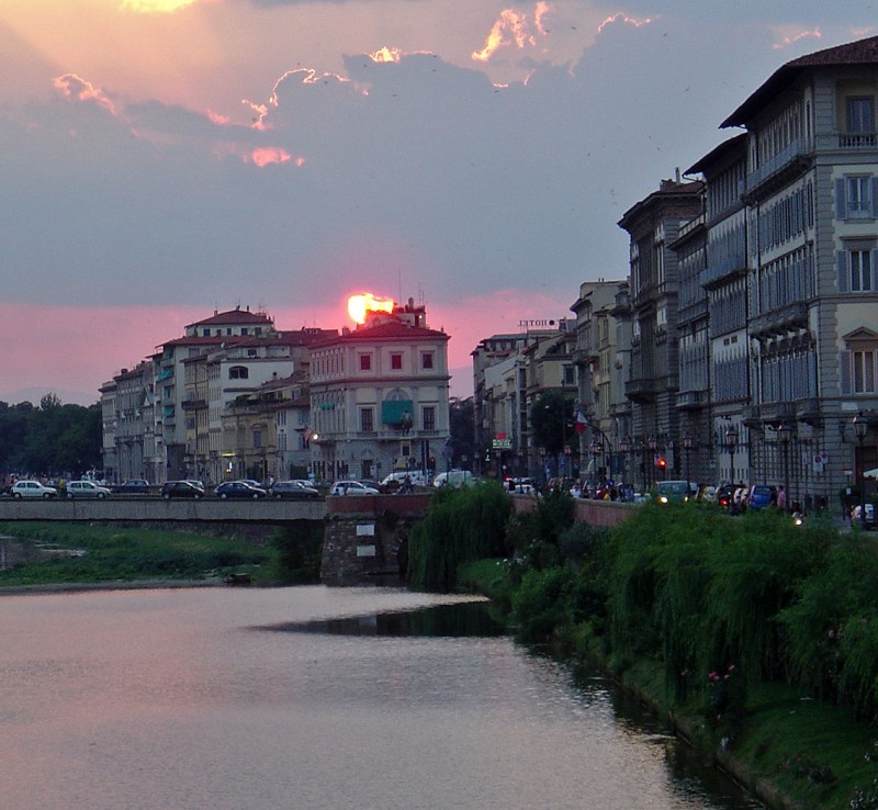 florence italy sunset