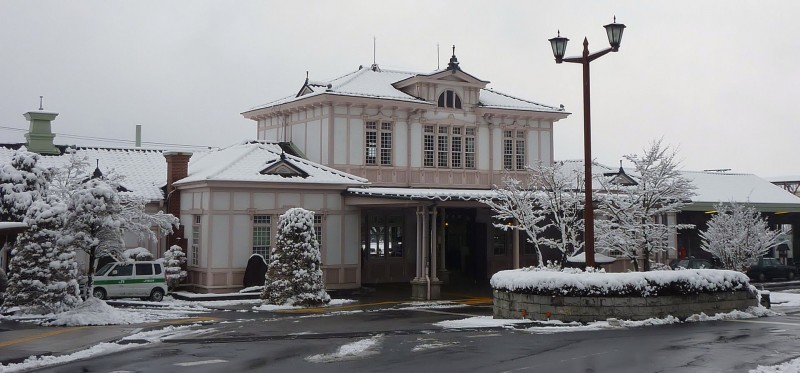 jr nikko eki station winter snow