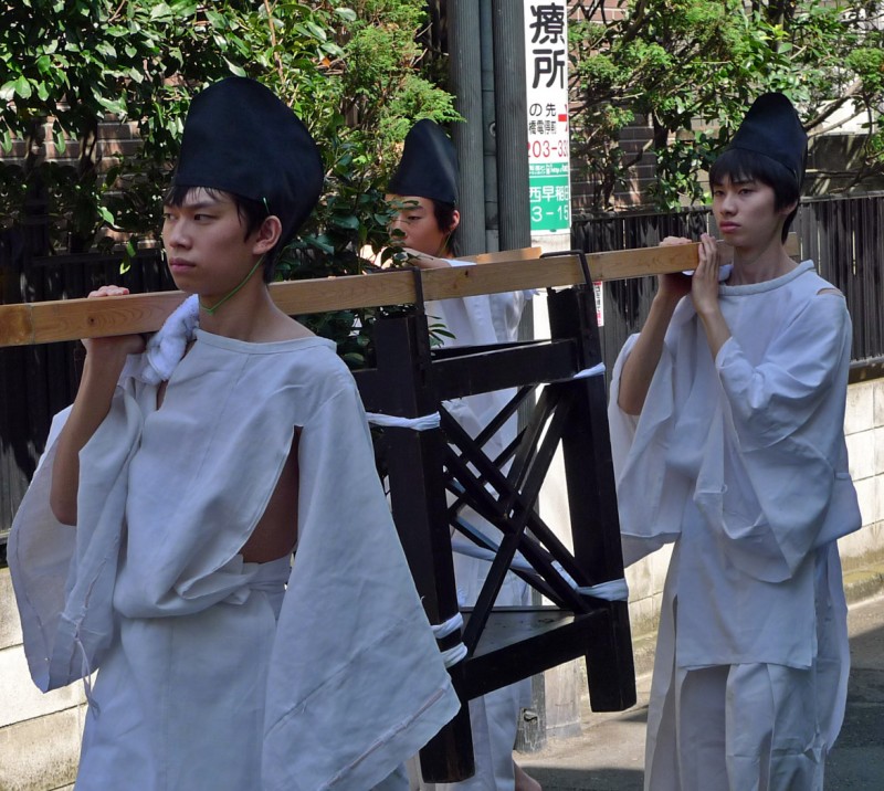 shintai palanquin Kago 駕籠 portable shrines japanese boys
