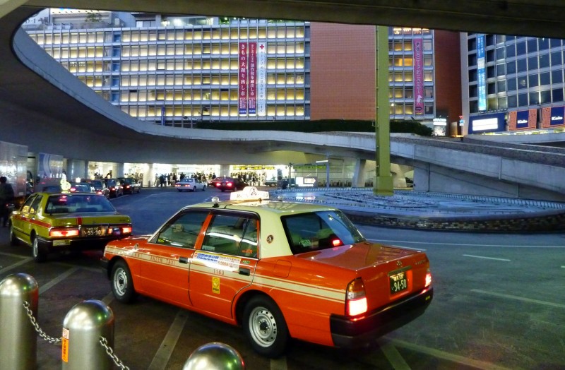 shinjuku station taxi stop noriba takushi tokyo japan