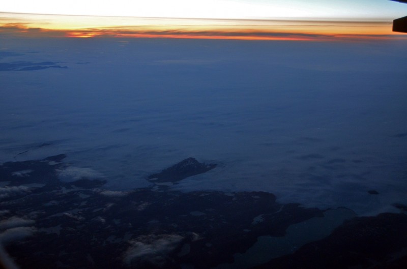 greenland sunset ice cap sunrise greenland summer aerial photography view from the air