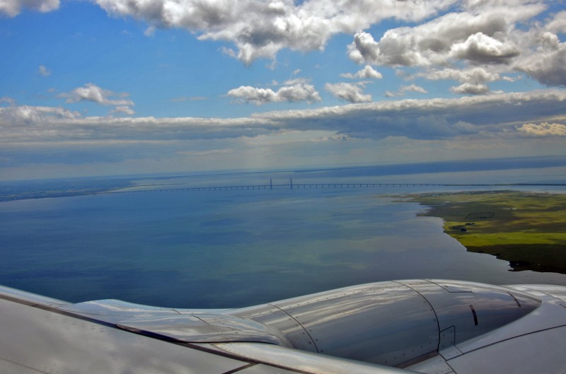 water between sweden and denmark aerial photography