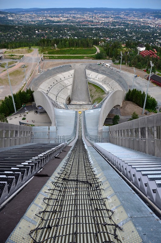 Holmenkollbakken new 2011 new oslo ski jump just after completion