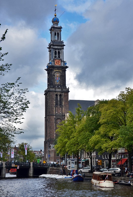 anne Frank nearby church Westerkerk Westerkerk