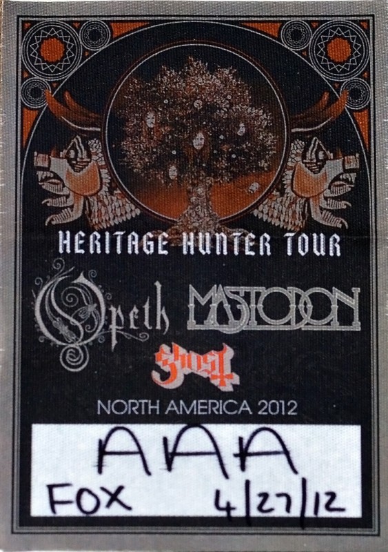 AAA backstage pass photo heritage hunter tour north america 2012