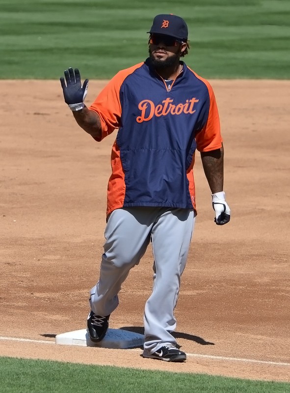 prince fielder detroit tigers wave waving oakland coliseum
