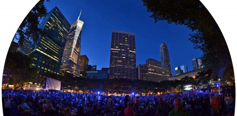 short film night new york panorama tropfest bryant park bryant park blue hour nikon d7000 tokina 11-16mm f/2.8 new york city