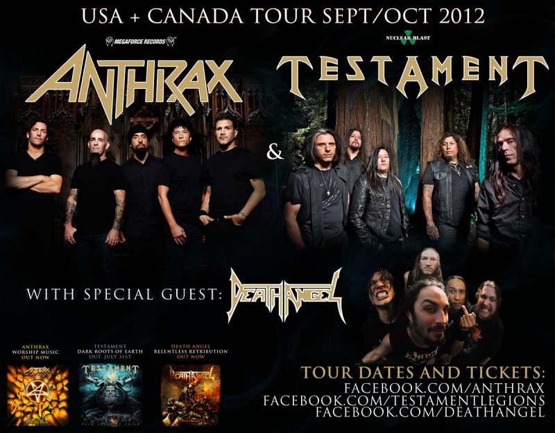 death angel anthrax testament 2012 tour