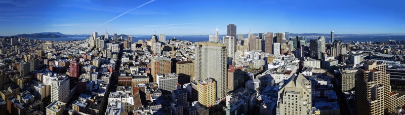 SF panorama california cityscape hilton hotel union square san francisco panorama nikon d600 photomerge
