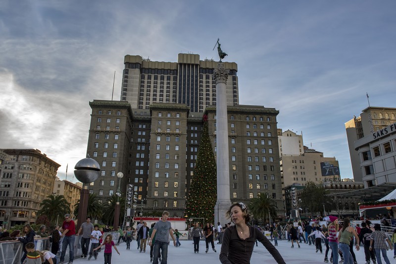 union square san francisco ice skating ice skate san francisco union square westin st francis hotel