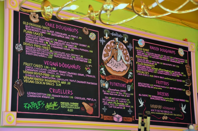 voodoo donuts doughnuts menu portland oregon