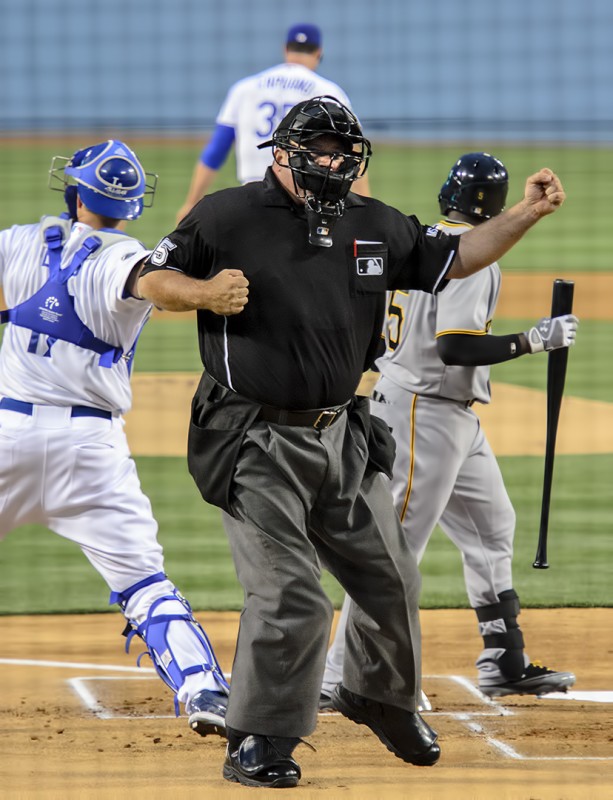 Wally Bell umpire RIP strike three punch out call