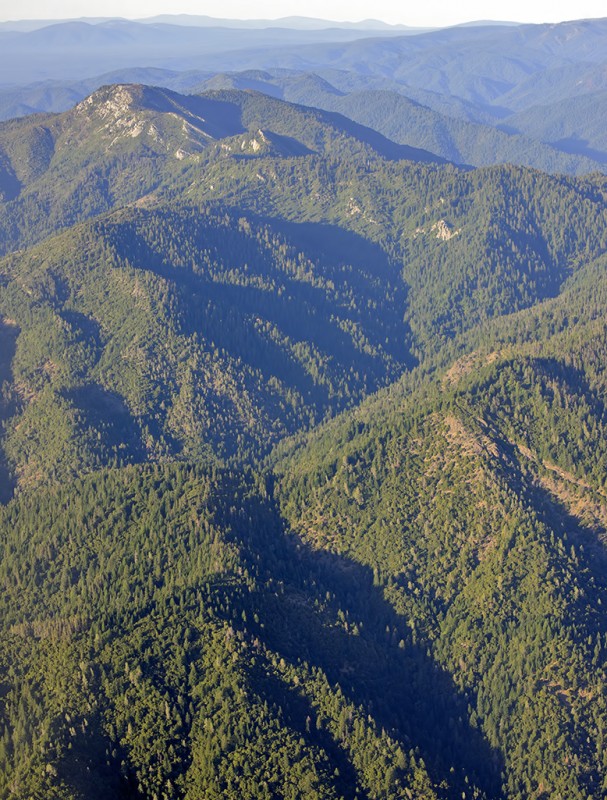 aerial view west of mt shasta