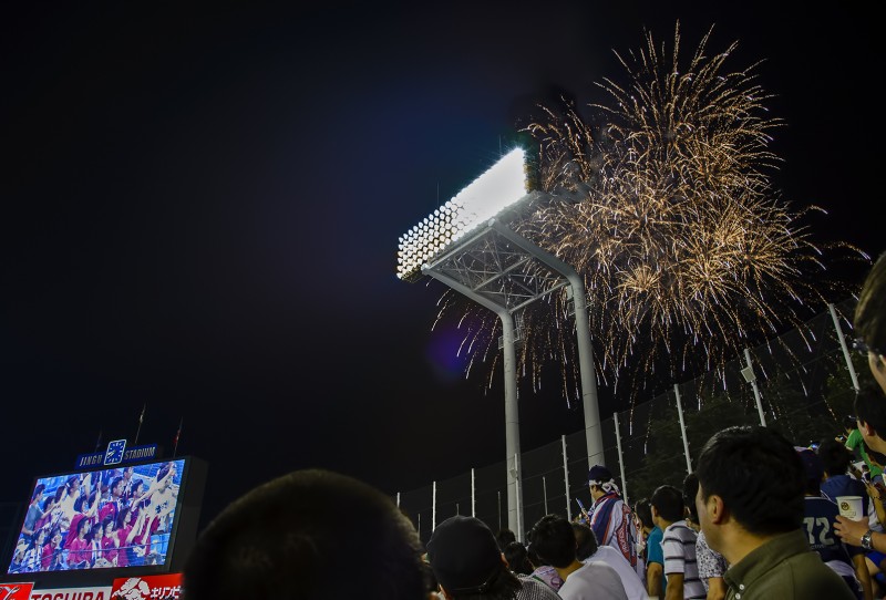 fireworks at jingu stadium swallows game
