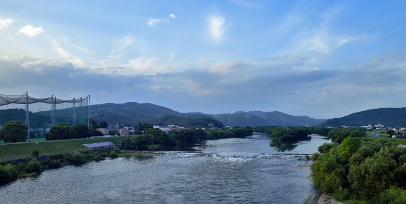 shinkansen view sanyo yamaguchi golf driving range river