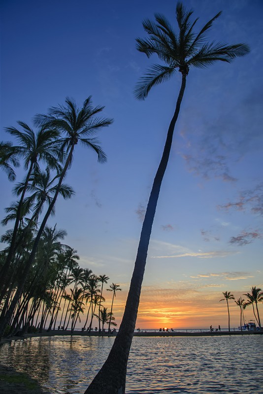 anaehoomalu beach sunset big island hawaii marriott 