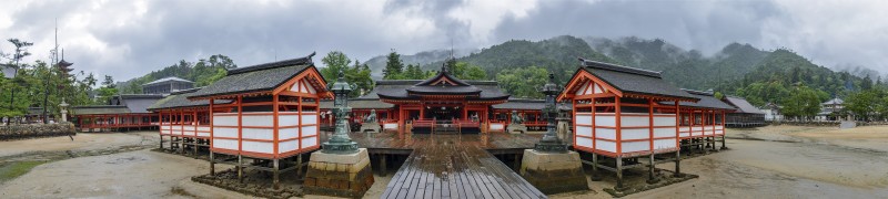photomerge panorama miyajima itsukushima shrine