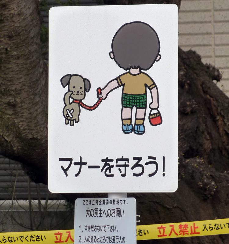 no dog poop japanese signs japan