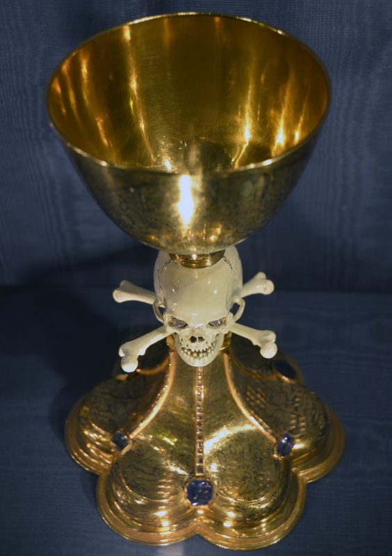 goblet for Last Supper with enamel skull Germany 1632 Rosenborg Castle copenhagen
