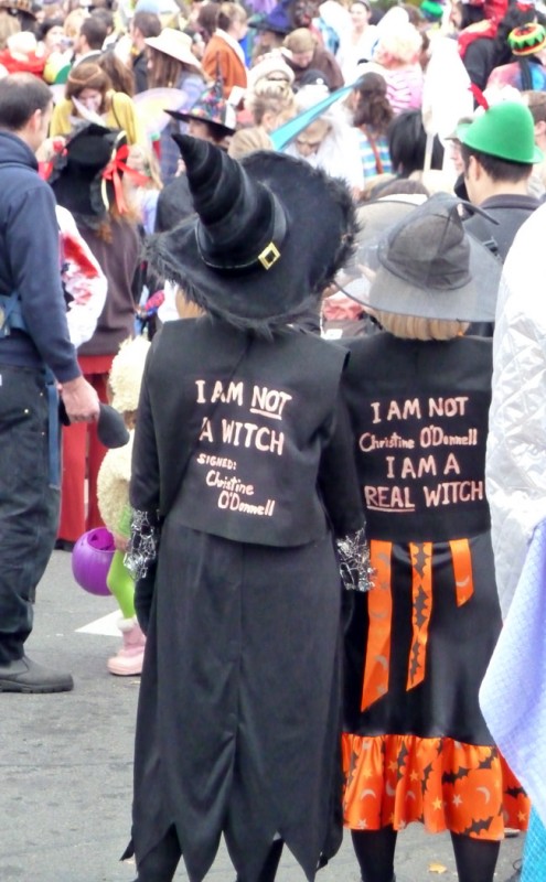 witch christine o'donnell ashland oregon halloween parade