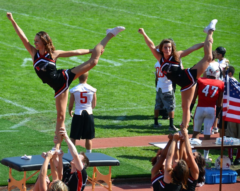 SOU football cheerleaders sou cheer team