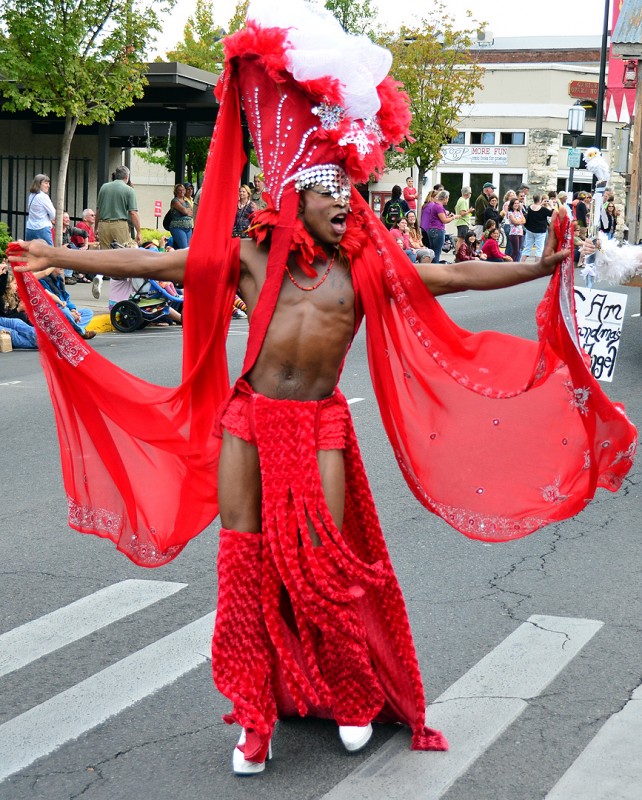 cross dressing southern oregon pride parade participant