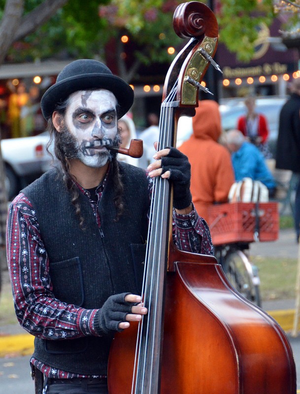 halloween zombie bass player costume intuitive compass Daniel Wyatt