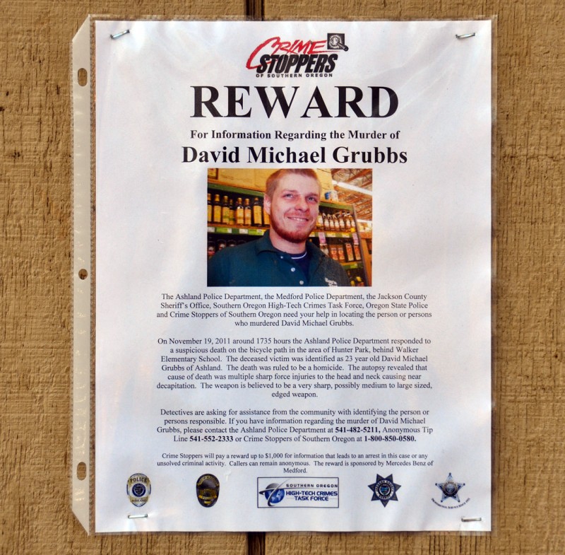 David michael Grubbs reward poster david grubbs ashland murder victim shop n kart employee