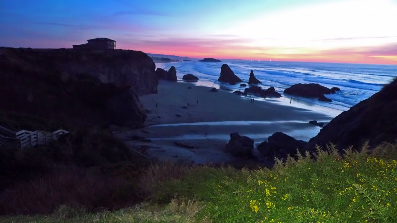 bandon oregon sunset