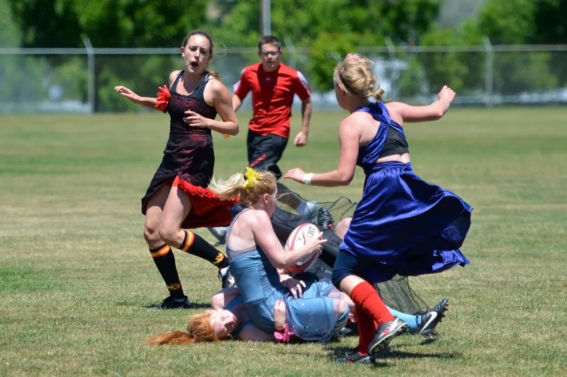 dancing or fighting in prom dress