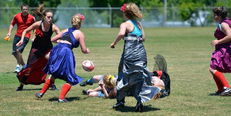 tacky prom dress rugby girls