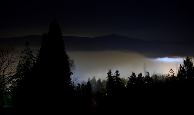 glowing fog ashland oregon