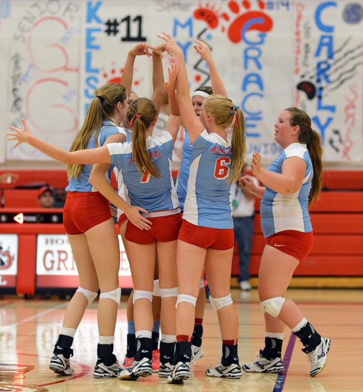 vb varsity team celebration