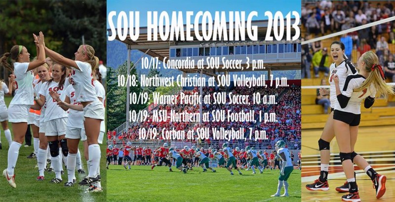 Southern Oregon University Homecoming 2013 sports events