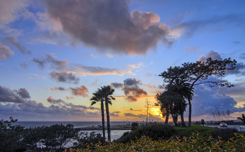 newport beach sunset before the storm