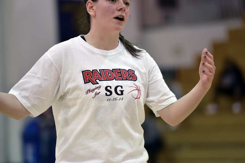 14N_6881 SOU women's basketball Ashley Claussen playing for stan gida