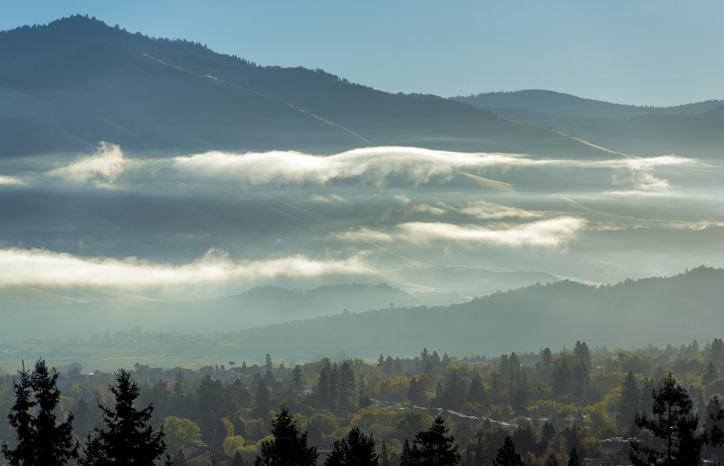 autumn sunrise ashland oregon