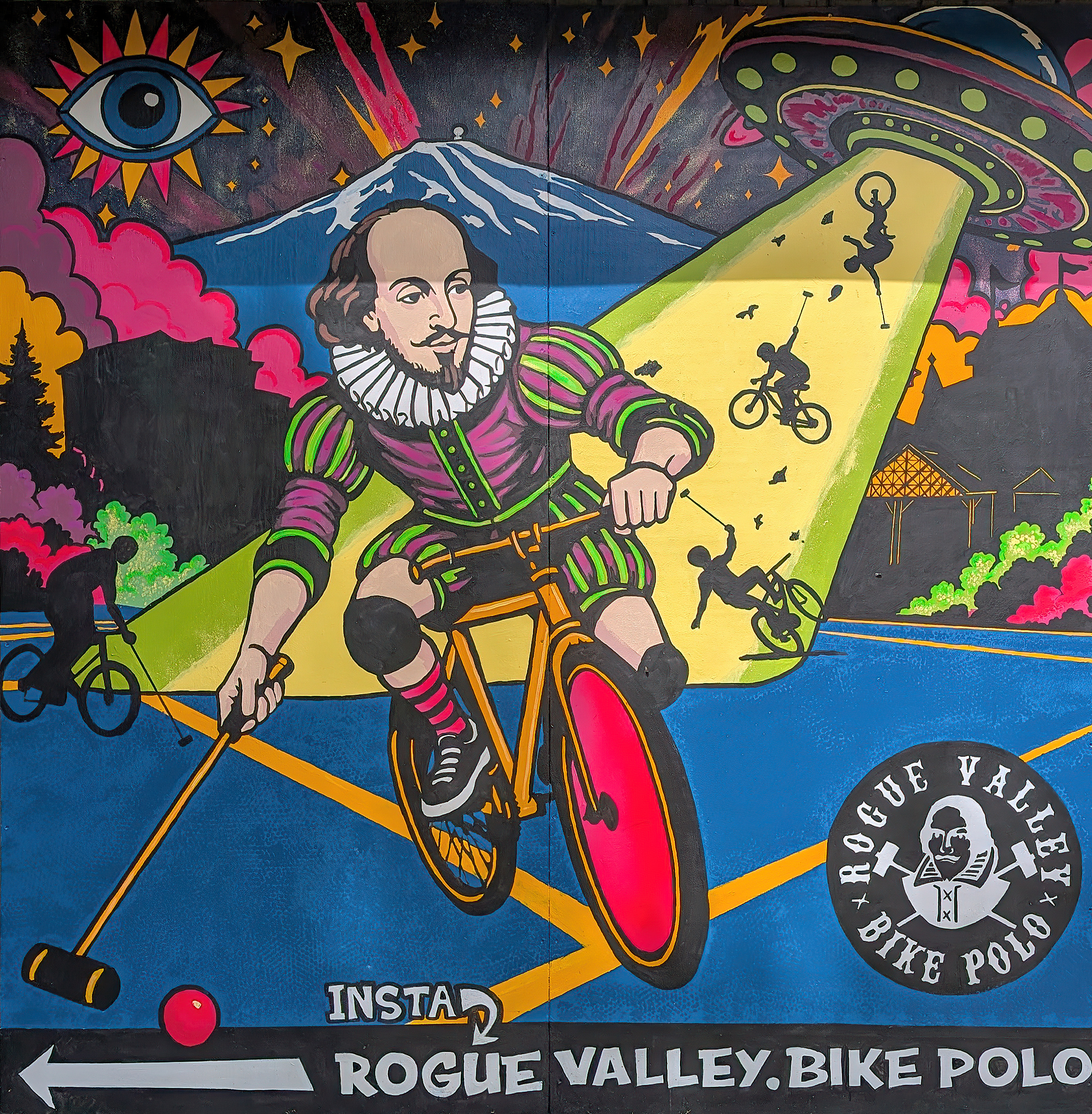 Rogue Valley Bike Polo mural