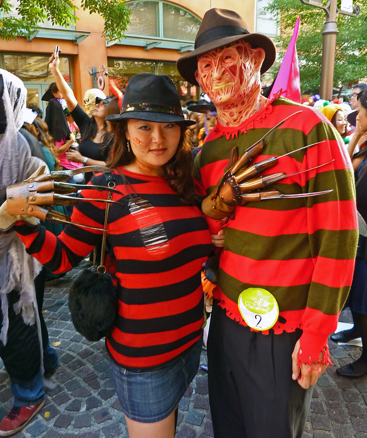 Mr. and Mrs. Freddy Krueger costume kawasaki halloween parade japan.