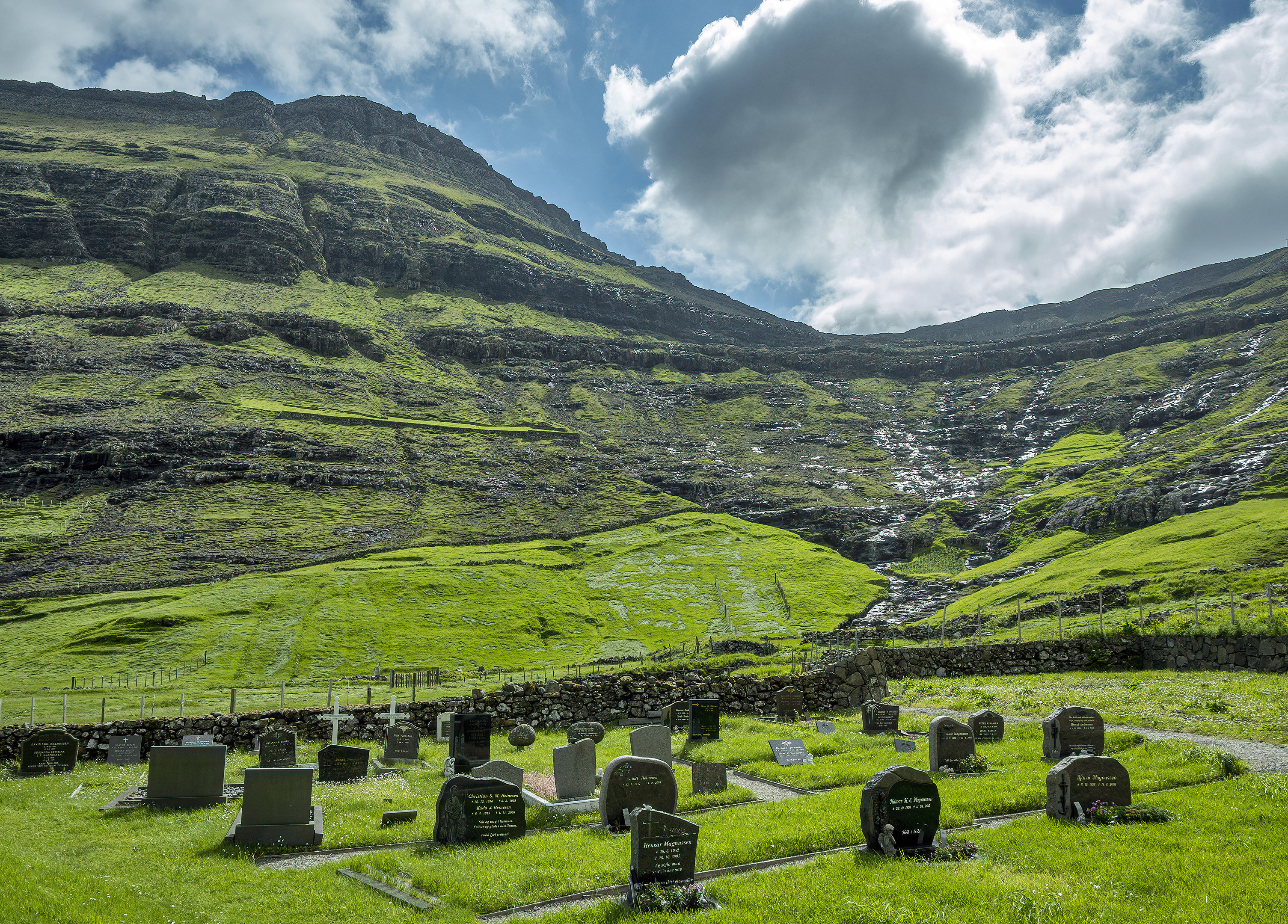 Tjørnuvík faroe islands graveyard cemetery-DeNoiseAI-clear