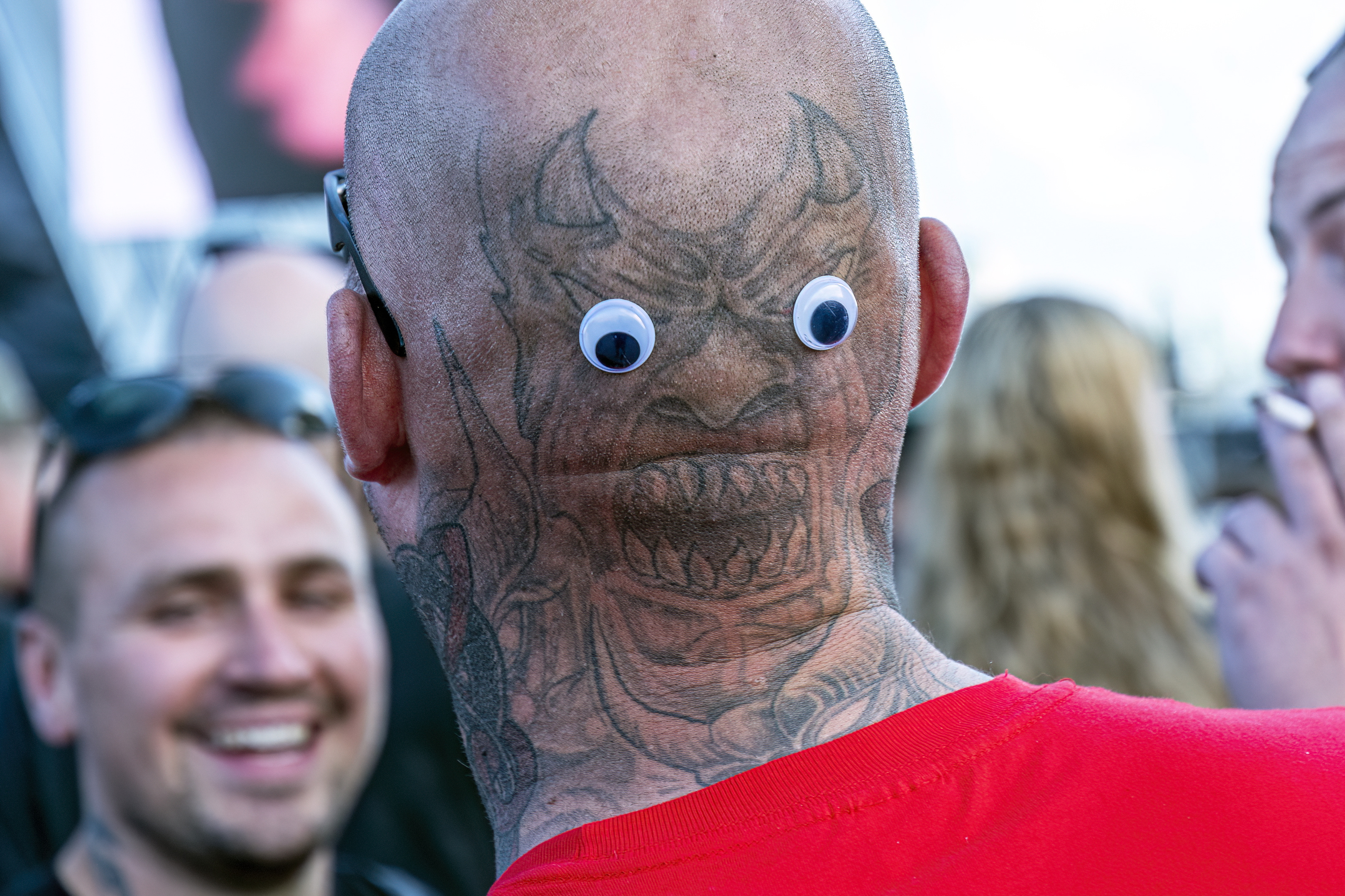 copenhell crowd tattoo devil head eyes