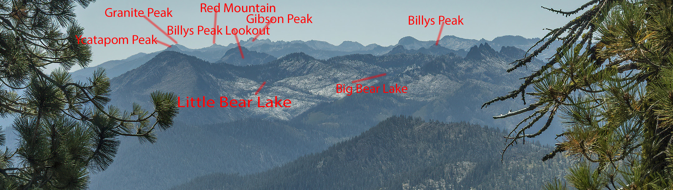 peaks in the trinity alps